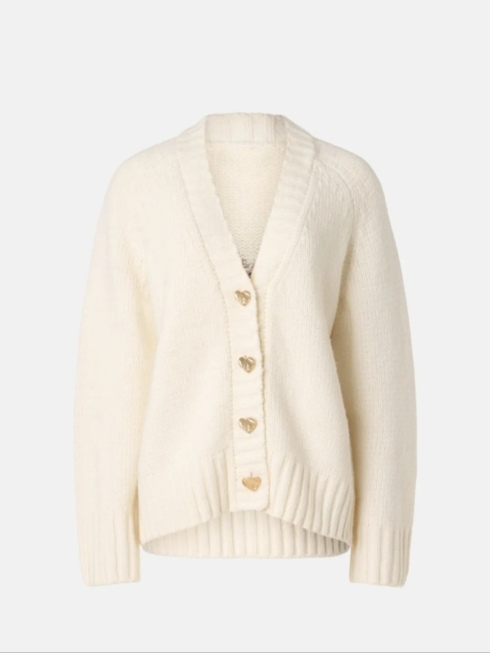 Splendid Hartley Wool Blend Knit Cardigan Sweater with Heart Details - Picture 3 of 11